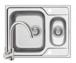 Pyramis Set chiuveta inox incastrabila Pyramis FEDRA EXTRA 62 SM si baterie BELLO crom 101200402BLO (101200402BLO) Chiuveta
