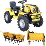 ProGarden Campo T12 Minitractor G2.1 4x4, 12CP, diesel, hidraulica fata-spate, roti 6.00-12 cu freza tractata si tocator vegetatie (4560000104PFT) - agromoto