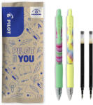 Pilot Flow pack 2 rollere cu gel Pilot G2 Flow galben si verde 0.7 mm + 2 rezerve negre (PFLW464518)