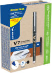 Pilot Set 10 rollere cu cerneala Pilot Begreen V7 negru 0.7 mm si 30 rezerve (PWLT556251) - roua