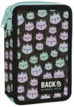 DERFORM Penar echipat cu 2 fermoare Derform BackUP 5 DW 06, Motiv Black cat (PB5DW06) Penar