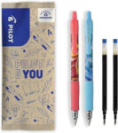 Pilot Flow pack 2 rollere cu gel Pilot G2 Flow albastru si roz 0.7 mm + 2 rezerve albastre (PFLW464525)