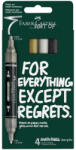 Faber-Castell Blister 4 markere acrilice multimark culori negru-alb-gri-auriu faber-castell (FC186010)