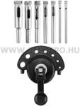 GRAPHITE gyémántfúró készlet tapadókorongos fúróvezetővel 4-12mm 8 részes (56T737)