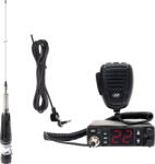 PNI Pachet Statie radio CB PNI Escort HP 5500 si antena CB rabatabila PNI LED 1000, 80 cm, ilumineaza in timpul emisiei (pni-pack127) - cel Statii radio