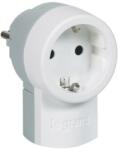Legrand Priză Legrand - 16A 2P+E, cu ștecher și ieșire cablu, alb/gri (50462)