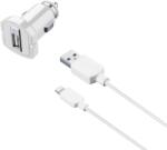 Cellularline Încărcător auto Cellularline - 6037, USB-A, cablu Lightning, 5W, alb (6037)