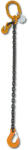  8096 D6-1 rögzítő emelőheveder közelítő horgokkal 1 karos lánc, táskában