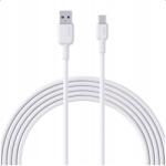 AUKEY Cablu de date AUKEY CB-NAC1, USB-C male - USB-A male, 1 m, White (CB-NAC1 WHITE)