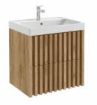 SAT Fürdőszobaszekrény mosdóval SAT Delano 60x55x45 cm tölgyfa matt DELANO60ZDU5 (DELANO60ZDU5)