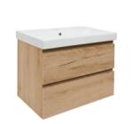 SAT Fürdőszobaszekrény mosdóval SAT B-Way 79x50x45 cm tölgyfa matt BWAY280OAKU5 (BWAY280OAKU5)