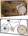  Fali óra fém és fa bicikli 60 cm x 32 cm x 5 cm