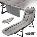  LUARO kempingágy, összecsukható, nyugágy, kemping, ponty, üzleti, hordozható, könnyű, 190x63x30cm (KX3144)