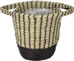  Tengeri fűből készült kosár fekete 22 x 25 cm