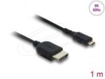 Delock Koaxiális High Speed HDMI - Micro HDMI kábel 8K 60 Hz 1m (81690) (81690)