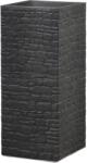 Scheurich Muretto High virágtartó 26 cm x 26 cm x 60 cm Stony Black