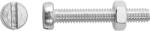  PZ Hengeres fejű menetes csavar fehér horganyzott M3 x 10 mm 8 db + anya