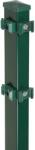  Sarok kerítésoszlop kétrudas hálós kerítéspanelhez zöld 140 cm x 4 cm x 6 cm (041103)