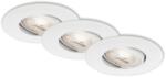 Briloner beépíthető LED mennyezeti lámpa 9 cm 5 W fehér 3 db forgatható