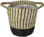  Tengeri fűből készült kosár fekete 28 x 30 cm