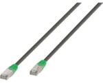 Vivanco Cablu de rețea Vivanco - 45913, RJ45/RJ45, 10m, gri/verde (45913)