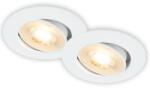 Briloner süllyesztett LED-es lámpa Besi fehér 8 cm átmérő 2 darabos készlet
