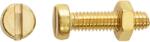  Hengeres fejű menetes csavar PZ sárgaréz M3 x 10 mm 8 db + anya