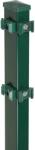  Sarokkerítésoszlop kétrudas hálós kerítéspanelhez zöld 4 cm x 6 cm x 260 cm (041109)