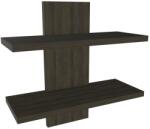  Hátfalas polc szett wenge 60 cm x 23 cm