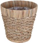  A. H. G. banánlevél kaspó műanyag béléssel átmérő 21 cm x 20, 5 cm bézs-natúr