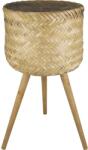  Bambusz virágcserép fa lábakkal PE zsákkal natúr 32 cm x 61 cm