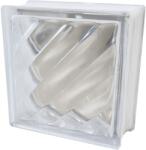 Stebo Üvegtégla kereszthullámos 190 mm x 190 mm x 80 mm fehér