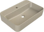 CeraStyle HERA - PULTRA ültethető - Top Counter - porcelán mosdó - MATT BÉZS - 60 x 42 cm (OC017H71U07) - aquamixwebaruhaz