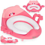  Wc szűkítő ülőke fülekkel puha párnával rózsaszín (PP104_PINK)