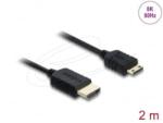 Delock Koaxiális HDMI - Mini HDMI kábel 8K 60Hz 2m (81685) (81685)