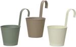 Decoris САКСИЯ КРЪГЛА МЕТАЛНА С КУКИ 833717 Ø16х26см МИСК ЦВЕТОВЕ (833717)
