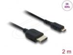 Delock Koaxiális High Speed HDMI - Micro HDMI kábel 8K 60 Hz 2m (81691) (81691)