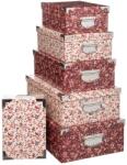 Atmosphera Créateur d'intérieur 6 db Fleur Rose tárolódoboz készlet, karton, 48x33, 5x16 cm (181200)