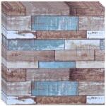 HOZRO 160 x HOZRO öntapadós 3D tapéta, tégla és fautánzat modell, 86, 24 négyzetméter alapterületű, modern dizájn, nagyon könnyen felszerelhető, Multicolor Wood (TAPET61-160BUC)