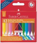 Faber-Castell Zsírkréta, háromszögletű, FABER-CASTELL Grip, 12 különböző szín (122520)