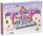Retoys Mágneses építőkockák - lila város 193 db/cs Ajánlott 3-14 éves korig unisex (31582)