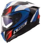 LS2 FF817 Challenger II Viper zárt motoros bukósisak fényes fehér-kék-piros