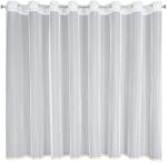 Eurofirany Cassie fényáteresztő függöny arany csipkével Fehér 300x150 cm (328101)