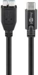 Goobay Kábel, Goobay, USB-C/Micro-B 3.0, 0, 6 m, fekete (67995)