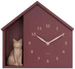 Karlsson ceas de perete cu sunet Siting Cat 26 x 29 cm 99KK-ZEU09S_83X (KA6099RD)