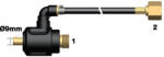 Parweld 35/50mm nagydinze csatlakozó adapter AWI pisztolyhoz 3/8 X 3/8 gáz csatlakozó véggel (D3595-1-1)