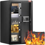 VEVOR Egyajtós széf 113 literes ujjlenyomatos digitális széf tűzálló pénztasakkal (DMBXXLS3139C2FQ89V9)