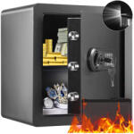 VEVOR Fali széf 51 literes digitális falba építhető széf kulcsos és jelszavas nyitással, tűzálló pénztároló tasakkal (LSBXXHSLSLF186U0WV0)