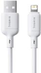 Baseus Cablu de date Baseus Silky Series P10377702213-00, USB - Lightning, 20 W, 1m (Alb) (P10377702213-00)