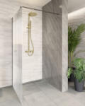 INVENA Alonia zuhanyrendszer esőztető fejzuhannyal és csapteleppel, szálcsiszolt arany AU-70-D09-V (AU-70-D09-V)